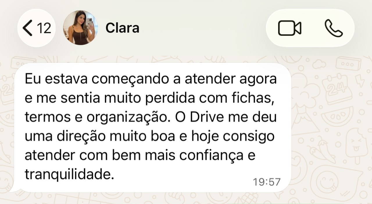 Feedback sobre o Drive de Estética
